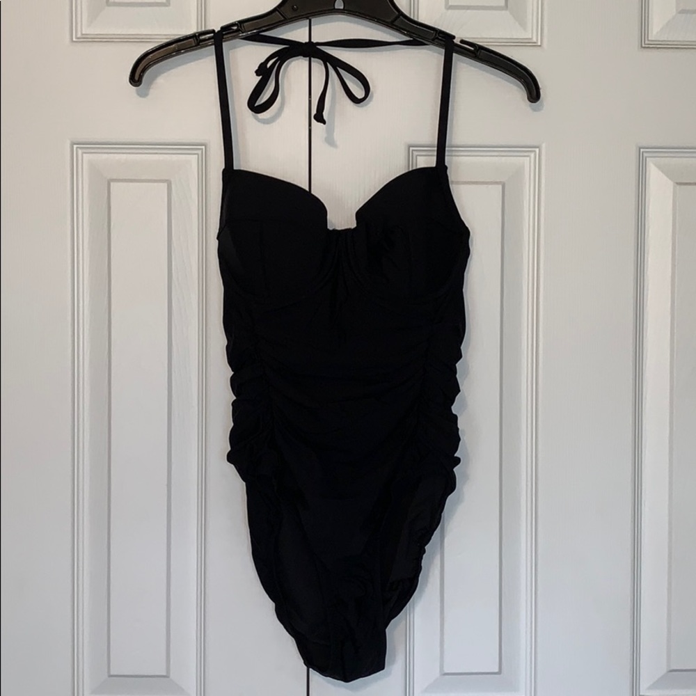 Jcrew black one-piece swim suit